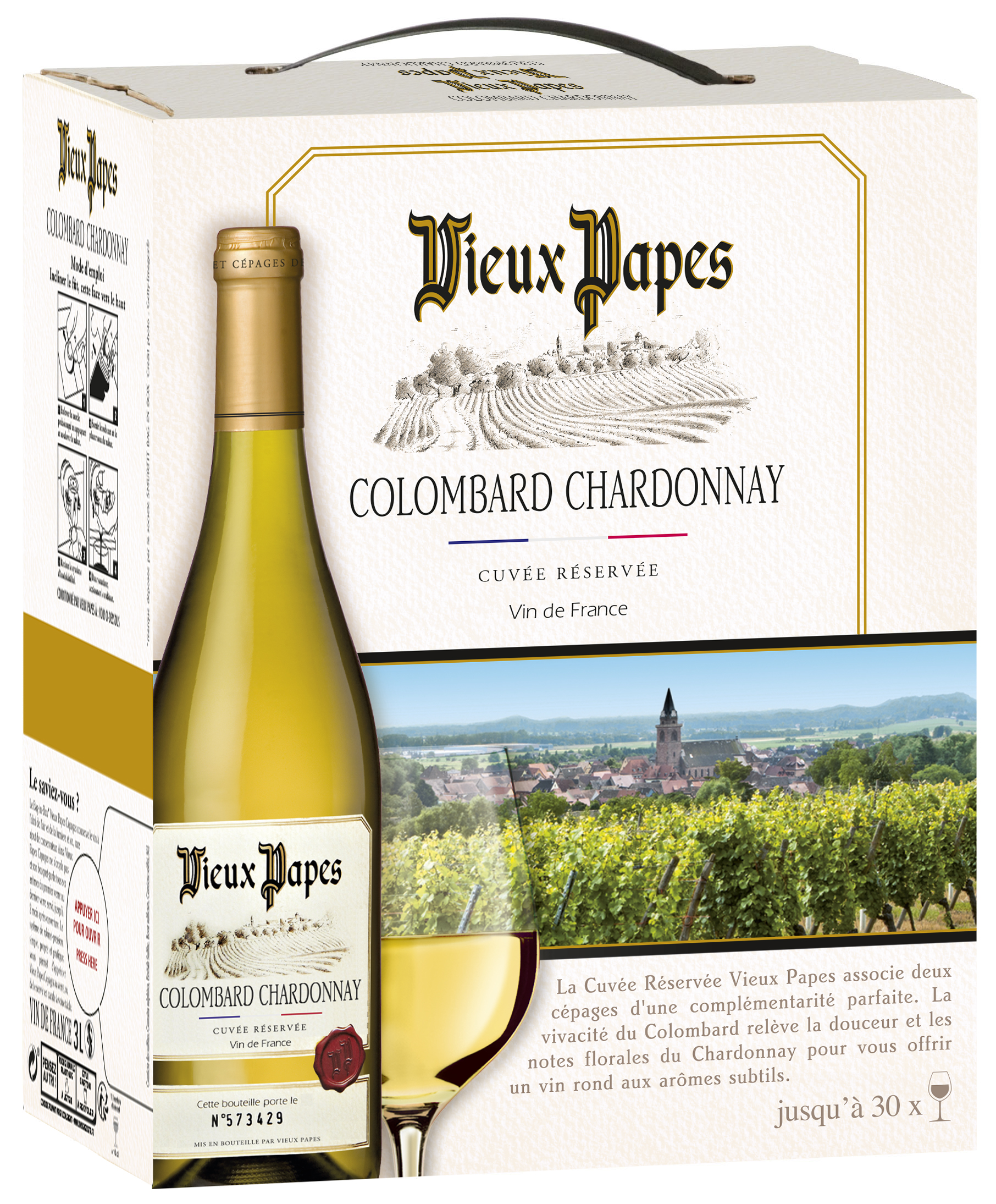 BIB3L BLANC COLOMBARD CHARDONNAY VPC